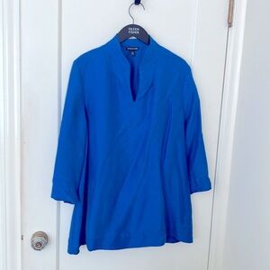 Eileen Fisher Vibrant Duponi Silk Tunic size XL